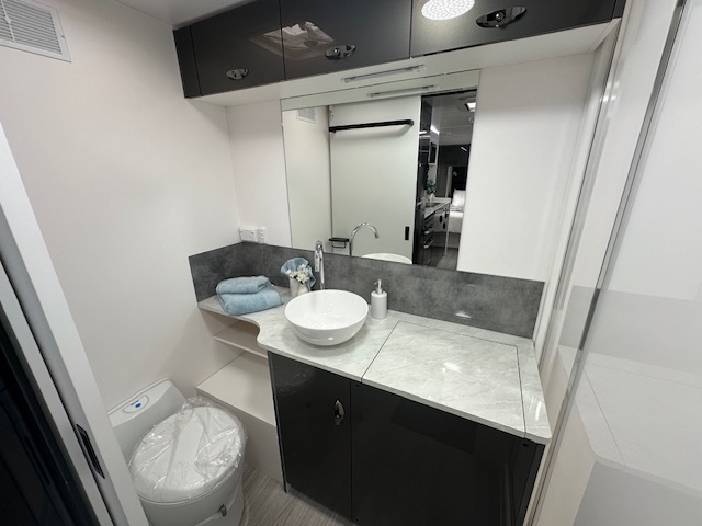 Toilet and wash basin in 2023 Viscount V3.2 Club Lounge caravan